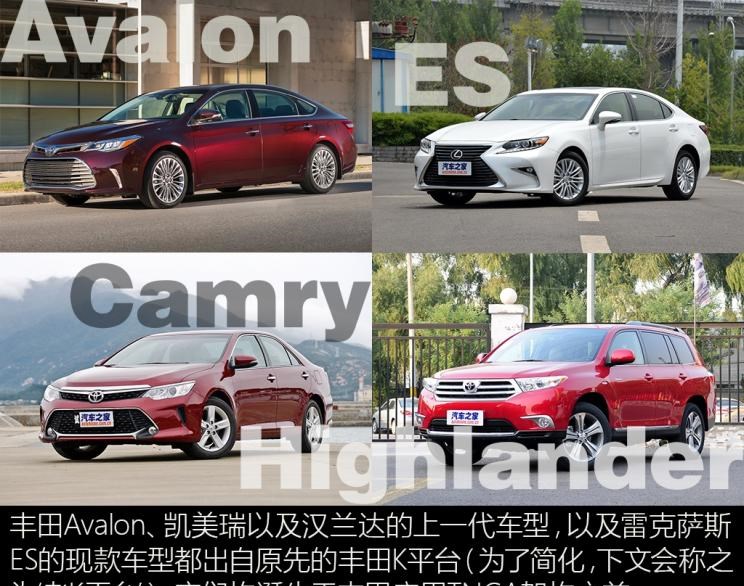  丰田,亚洲龙,凯美瑞,路虎,发现,雷克萨斯,雷克萨斯ES,本田,雅阁