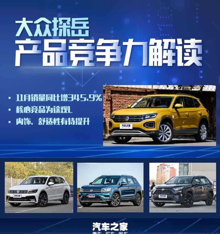  大众,途岳,途观L,丰田,RAV4荣放,探岳